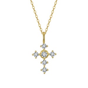 925 Sterling Silver Zirconia Cross Necklace 80200513