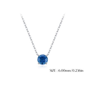 925 Sterling Silver Royal Blue Rose Cut Necklace 80200527 925 Sterling Silver Royal Blue Rose Cut Necklace 80200527