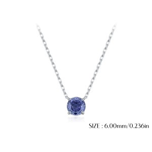 925 Sterling Silver Tanzanite Blue Rose Cut Necklace 80200531 925 Sterling Silver Tanzanite Blue Rose Cut Necklace 80200531