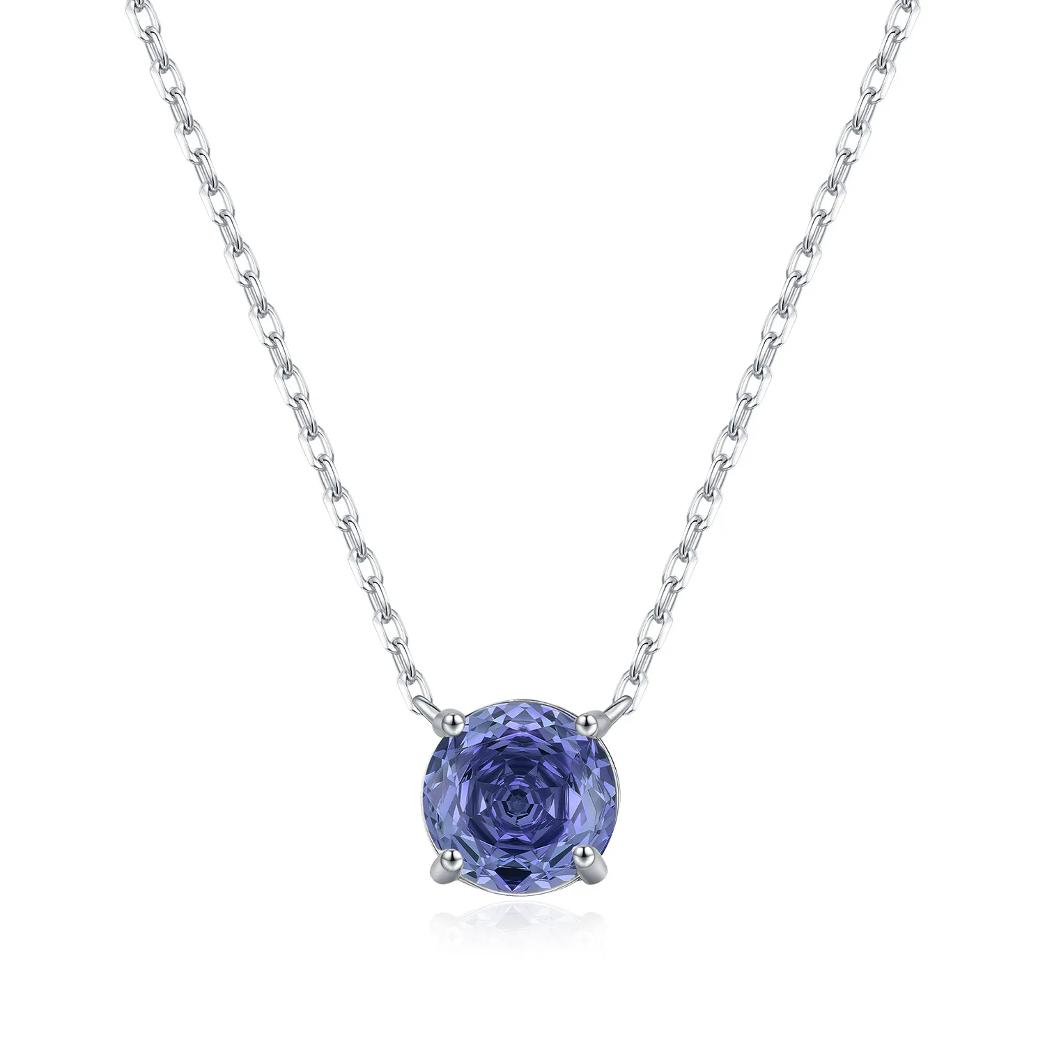 925 Sterling Silver Tanzanite Blue Rose Cut Necklace 80200531 925 Sterling Silver Tanzanite Blue Rose Cut Necklace 80200531