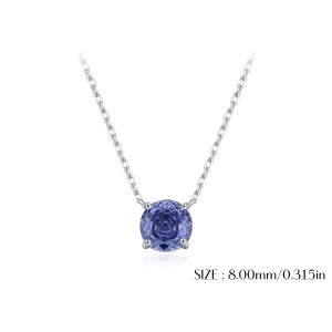 925 Sterling Silver Tanzanite Blue Rose Cut Necklace 80200531 925 Sterling Silver Tanzanite Blue Rose Cut Necklace 80200531