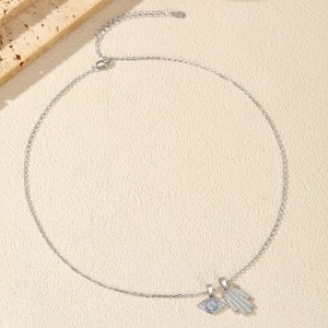 925 Sterling Silver Hamsa Evil Eye Necklace 80200535