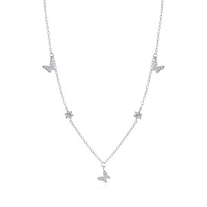 S925 Zirconia Butterfly Charm Neckalce 80300009