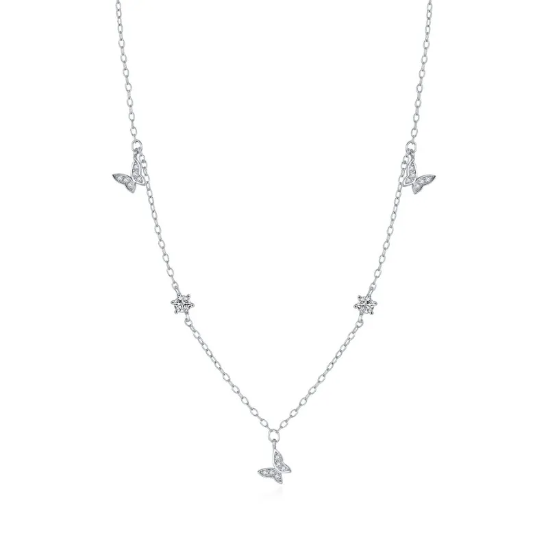 S925 Zirconia Butterfly Charm Neckalce 80300009