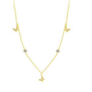 S925 Zirconia Butterfly Charm Neckalce 80300009