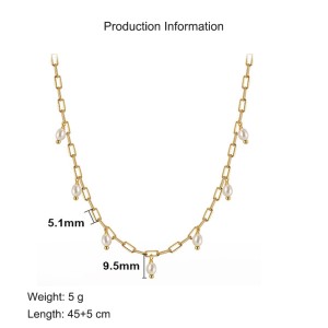 925 Sterling Silver Fresh Water Pearl Charm Necklace 80300010