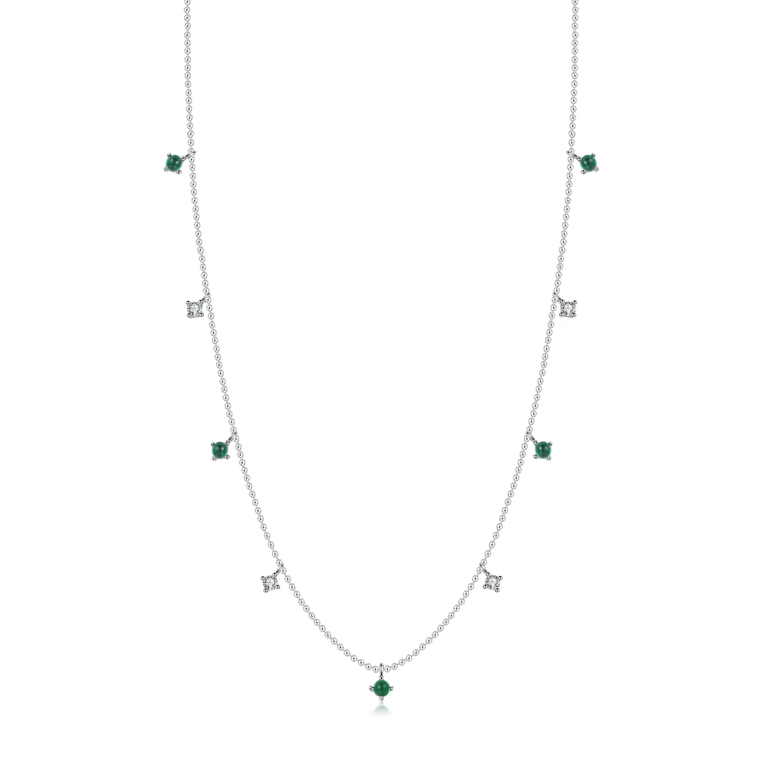 925 Sterling Silver French Vintage Clavicle Chain Necklace 80300012 925 Sterling Silver French Vintage Clavicle Chain Necklace 80300012