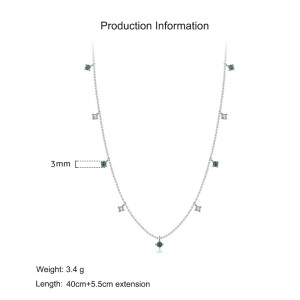 925 Sterling Silver French Vintage Clavicle Chain Necklace 80300012 925 Sterling Silver French Vintage Clavicle Chain Necklace 80300012