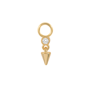 Silver Cubic Zirconia Spike Pendant 90100033