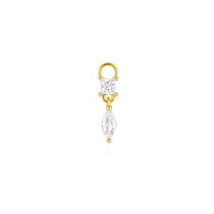 925 Sterling Silver Zirconia Earring Pendant 90100049