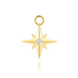 925 Sterling Silver Zirconia Star Earring Pendant 90100050