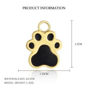 925 Sterling Silver Cute Earring Pendant 90100055