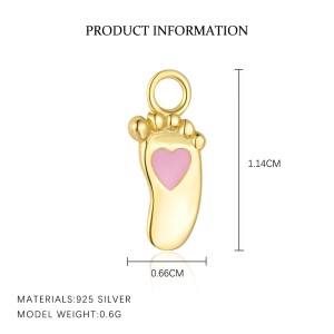 925 Sterling Silver Cute Earring Pendant 90100055