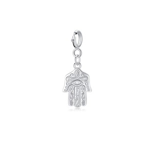 925 Sterling Silver Engraved Fatima Hand Pendant 90200038