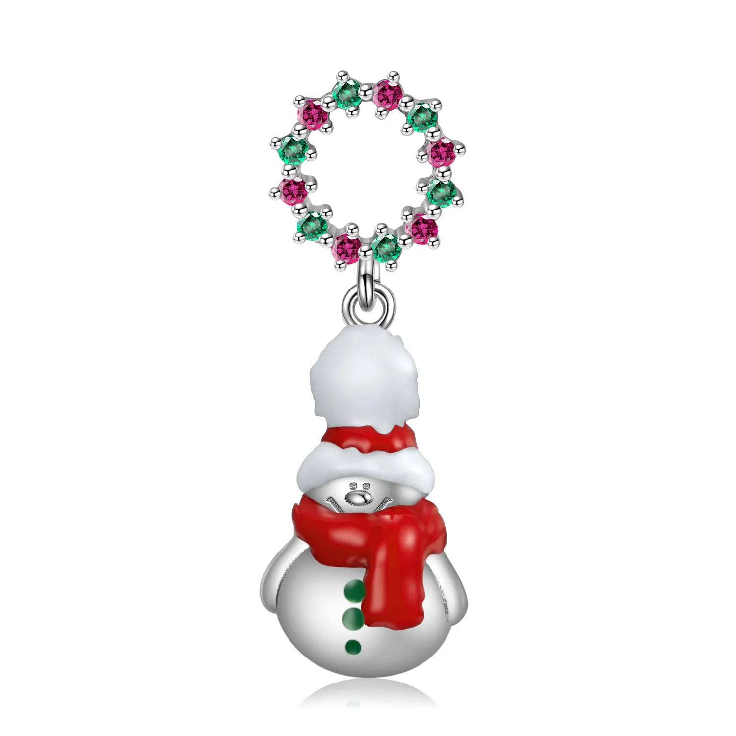 Sterling Silver Zirconia Snowman Pendants 90200050 Sterling Silver Zirconia Snowman Pendants 90200050