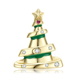 Sterling Silver Zirconia Christmas Tree Pendants 90200051 Sterling Silver Zirconia Christmas Tree Pendants 90200051