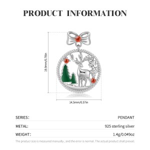 Sterling Silver Zirconia Christmas Pendants 90200052 Sterling Silver Zirconia Christmas Pendants 90200052