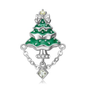 Sterling Silver Crystal Christmas Tree Tassel Pendants 90200057 Sterling Silver Crystal Christmas Tree Tassel Pendants 90200057