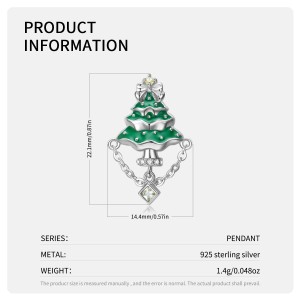 Sterling Silver Crystal Christmas Tree Tassel Pendants 90200057 Sterling Silver Crystal Christmas Tree Tassel Pendants 90200057
