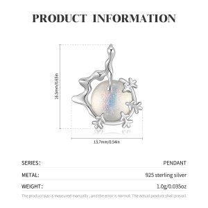 Sterling Silver Crystal Christmas Snowball Pendants 90200060 Sterling Silver Crystal Christmas Snowball Pendants 90200060