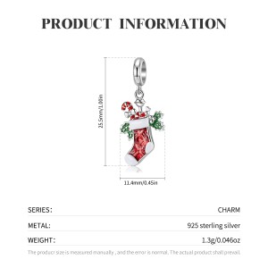 Sterling Silver Christmas Candy Cane Pendants 90200061