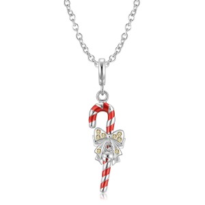 Sterling Silver Christmas Candy Bow Pendants 90200063