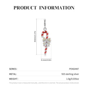 Sterling Silver Christmas Candy Bow Pendants 90200063