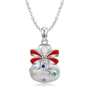Sterling Silver Christmas Bow Pendants 90200065