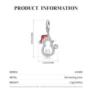 Sterling Silver Zirconia Snowman Pendants 90200066 Sterling Silver Zirconia Snowman Pendants 90200066