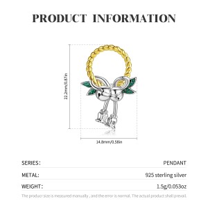 Sterling Silver Christmas Wreath Bell Pendants 90200072