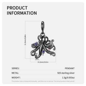 Steampunk Black Octopus Pendants 90200078 Steampunk Black Octopus Pendants 90200078