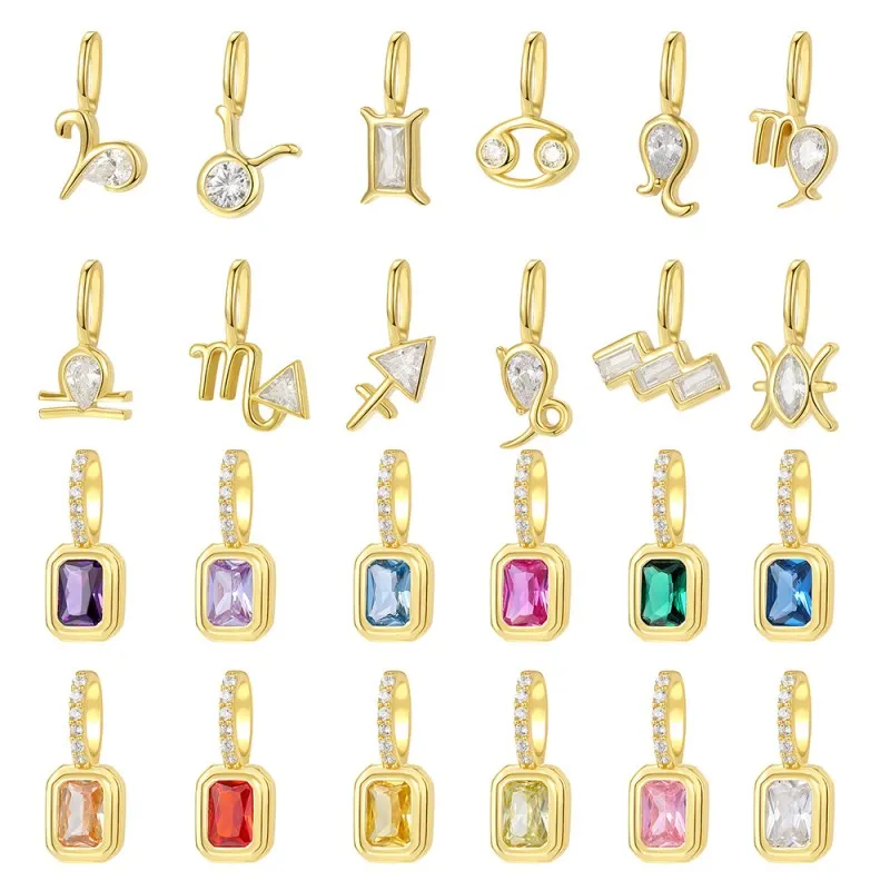 925 Sterling Silver Birthday Stone Zirconia Necklace Pendant 90200082