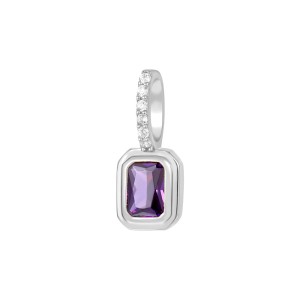 925 Sterling Silver Birthday Stone Zirconia Necklace Pendant 90200083