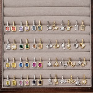 925 Sterling Silver Birthday Stone Zirconia Necklace Pendant 90200083