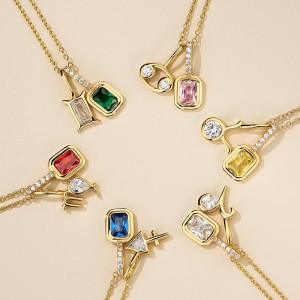 925 Sterling Silver Zirconia Constellation Pendant 90200088