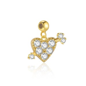 925 Sterling Silver Unique DIY Animal Birds Heart Pendant 90200091