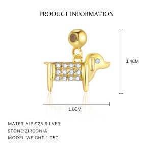 925 Sterling Silver Unique DIY Animal Birds Heart Pendant 90200091