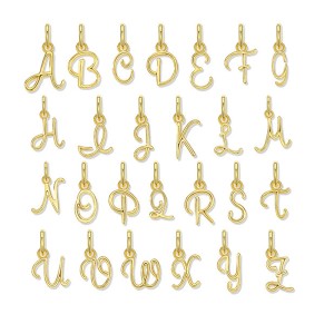 925 Sterling Silver Silver Tone Letter A to Z Pendant 90200093