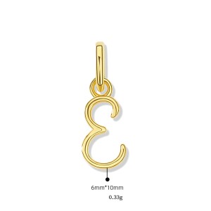 925 Sterling Silver Gold Tone Letter A to Z Pendant 90200092 925 Sterling Silver Gold Tone Letter A to Z Pendant 90200092