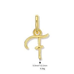 925 Sterling Silver Gold Tone Letter A to Z Pendant 90200092 925 Sterling Silver Gold Tone Letter A to Z Pendant 90200092