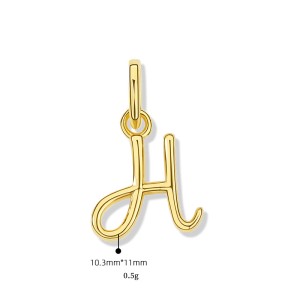 925 Sterling Silver Gold Tone Letter A to Z Pendant 90200092 925 Sterling Silver Gold Tone Letter A to Z Pendant 90200092