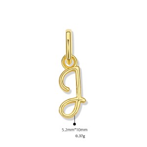 925 Sterling Silver Gold Tone Letter A to Z Pendant 90200092 925 Sterling Silver Gold Tone Letter A to Z Pendant 90200092