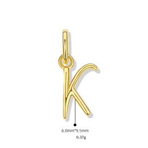925 Sterling Silver Gold Tone Letter A to Z Pendant 90200092 925 Sterling Silver Gold Tone Letter A to Z Pendant 90200092