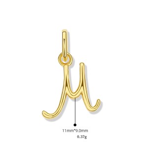 925 Sterling Silver Gold Tone Letter A to Z Pendant 90200092 925 Sterling Silver Gold Tone Letter A to Z Pendant 90200092