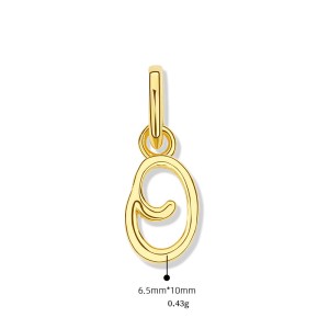 925 Sterling Silver Gold Tone Letter A to Z Pendant 90200092 925 Sterling Silver Gold Tone Letter A to Z Pendant 90200092