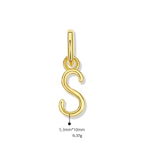 925 Sterling Silver Gold Tone Letter A to Z Pendant 90200092 925 Sterling Silver Gold Tone Letter A to Z Pendant 90200092