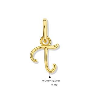 925 Sterling Silver Gold Tone Letter A to Z Pendant 90200092 925 Sterling Silver Gold Tone Letter A to Z Pendant 90200092