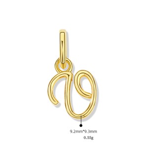 925 Sterling Silver Gold Tone Letter A to Z Pendant 90200092 925 Sterling Silver Gold Tone Letter A to Z Pendant 90200092