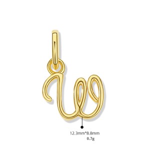 925 Sterling Silver Gold Tone Letter A to Z Pendant 90200092 925 Sterling Silver Gold Tone Letter A to Z Pendant 90200092