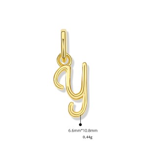 925 Sterling Silver Gold Tone Letter A to Z Pendant 90200092 925 Sterling Silver Gold Tone Letter A to Z Pendant 90200092